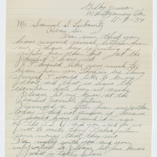 Clarence Norris Letter to his Attorney