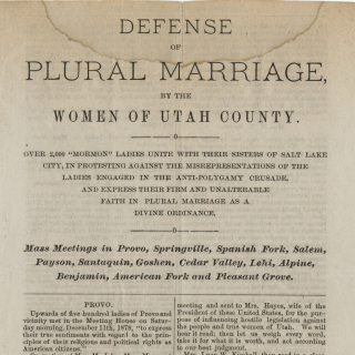 Defense of Plural Marriage