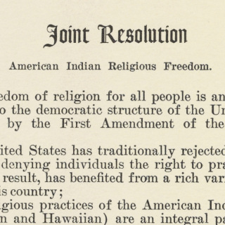 American Indian  Religious Freedom Act