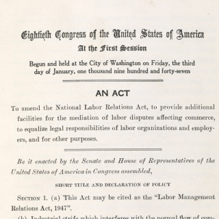 Taft Hartley Act