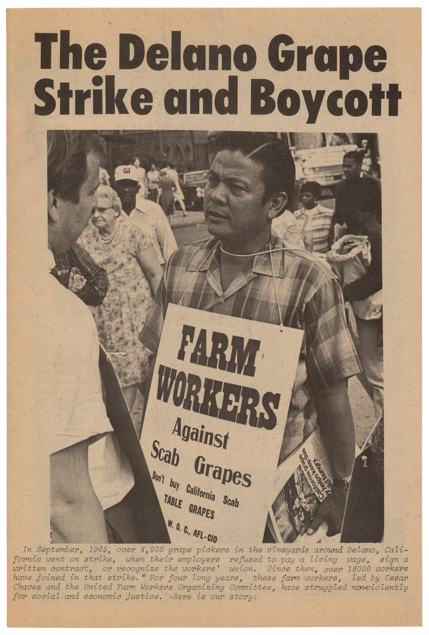 “The Delano Grape Strike and Boycott”, 1970 | Records of ...