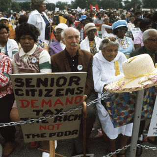 A senior citizen’s rally