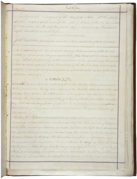 Joint Resolution Proposing the 14th Amendment