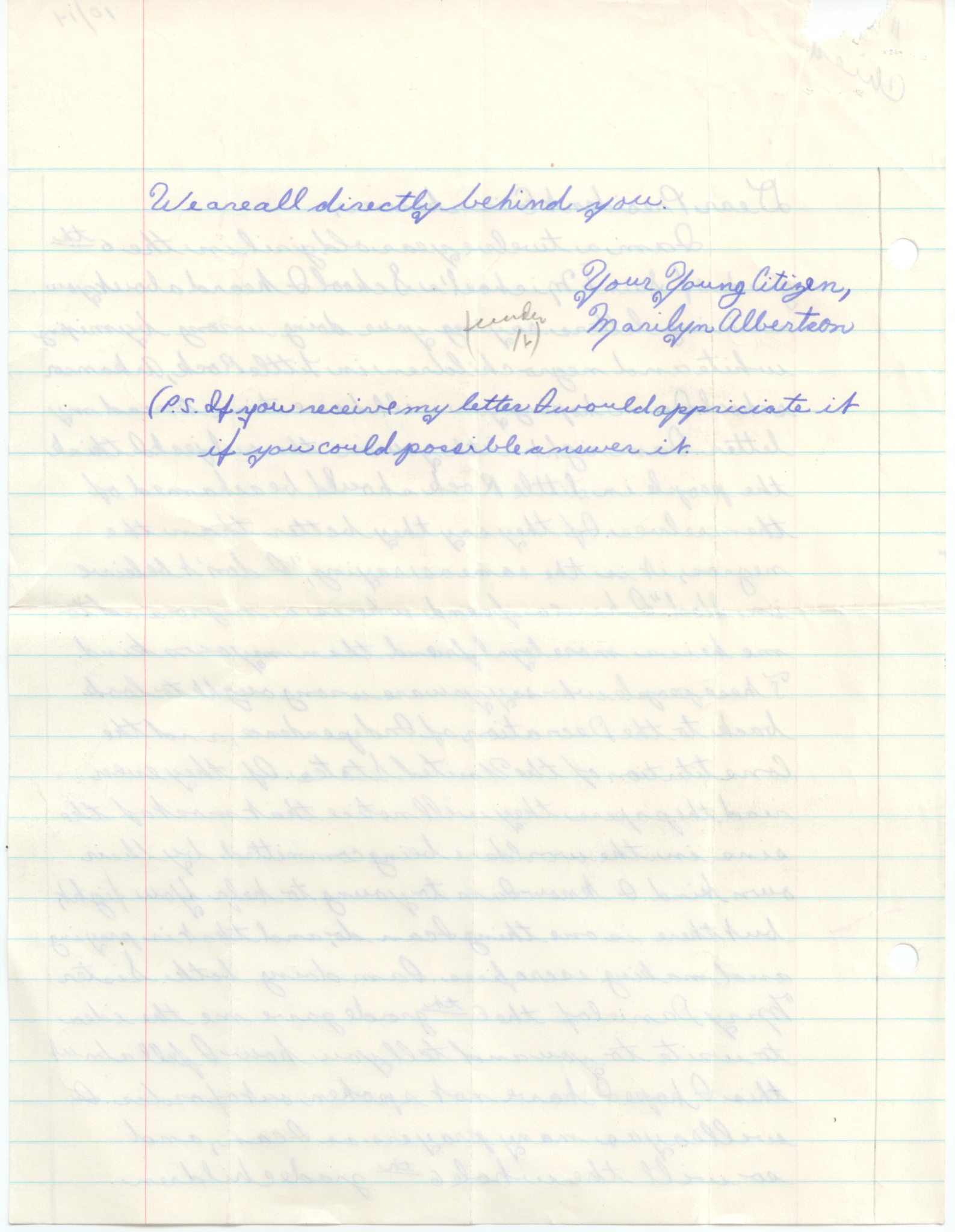 Twelve-Year-Old’s Letter to President Eisenhower