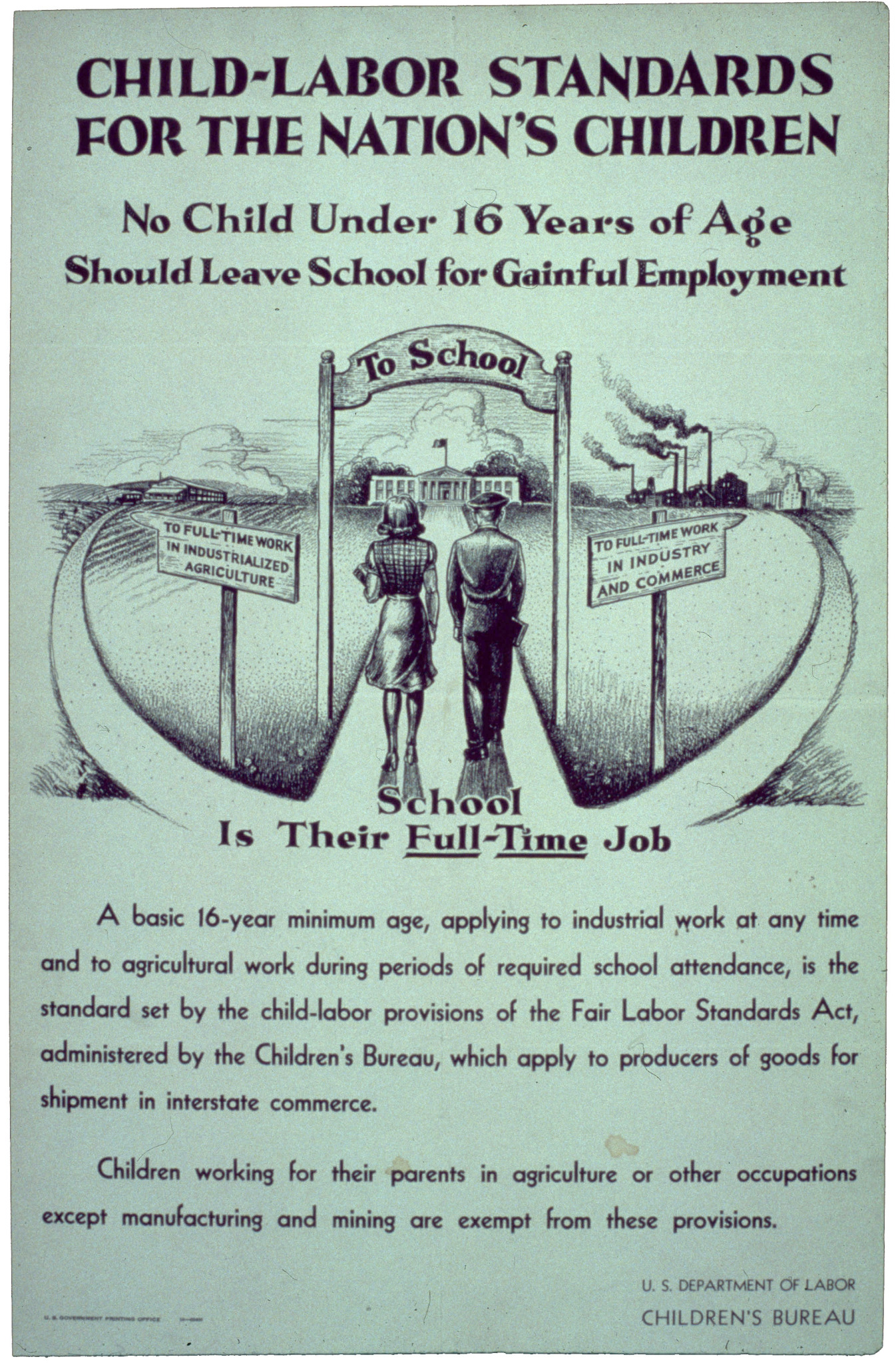 Child labor standards poster